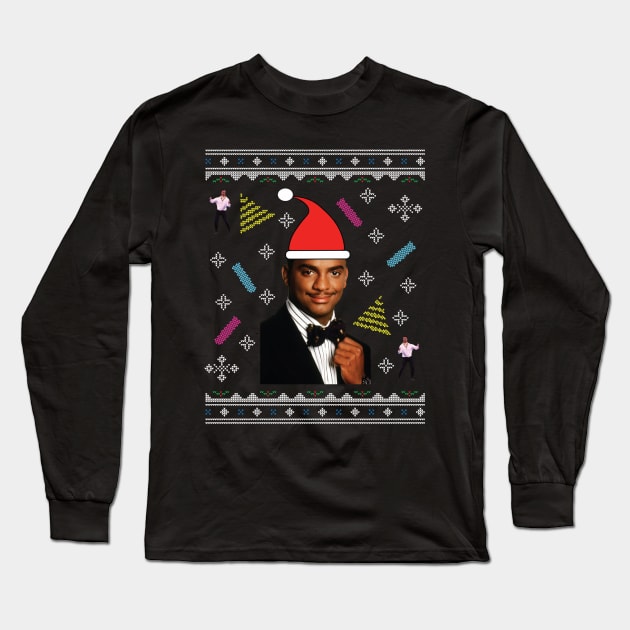 Fresh Prince Of Bel Air Carlton Dance Christmas Knit Pattern Long Sleeve T-Shirt by Nova5